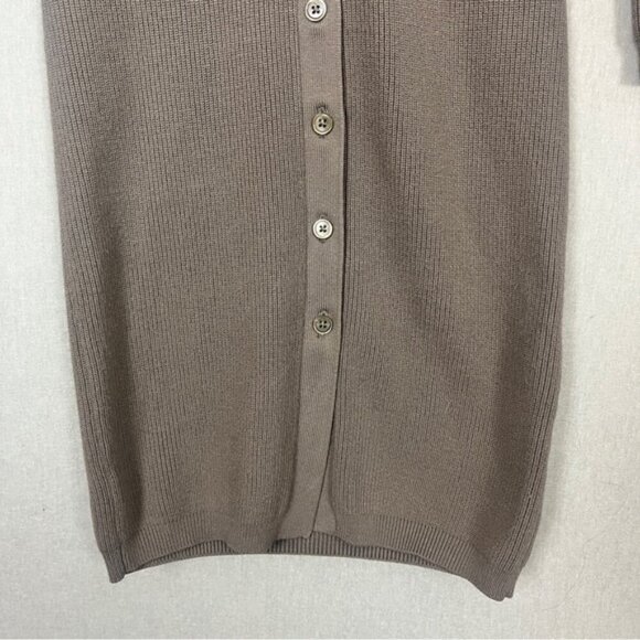 Wilfred Aritzia Cove ribbed collar button up sweater dress Sz 2XS - Picture 4 of 13